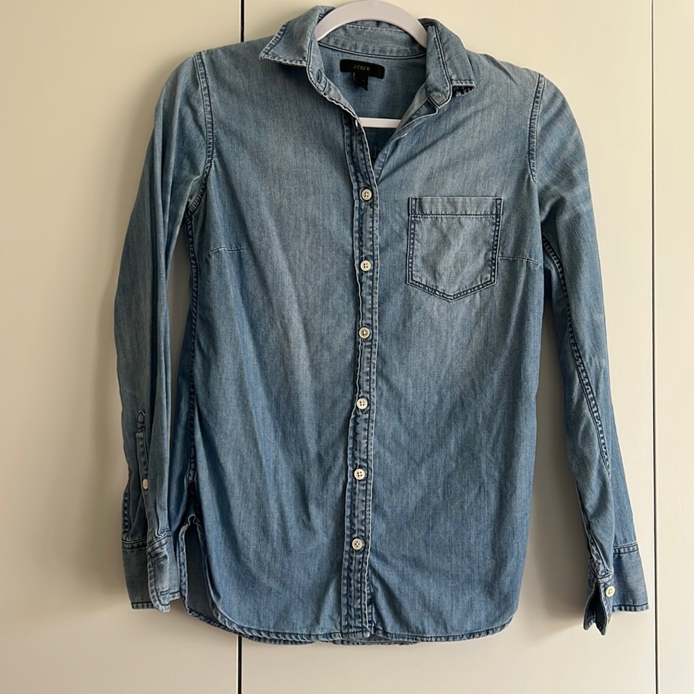 J Crew Chambray Button Down Shirt